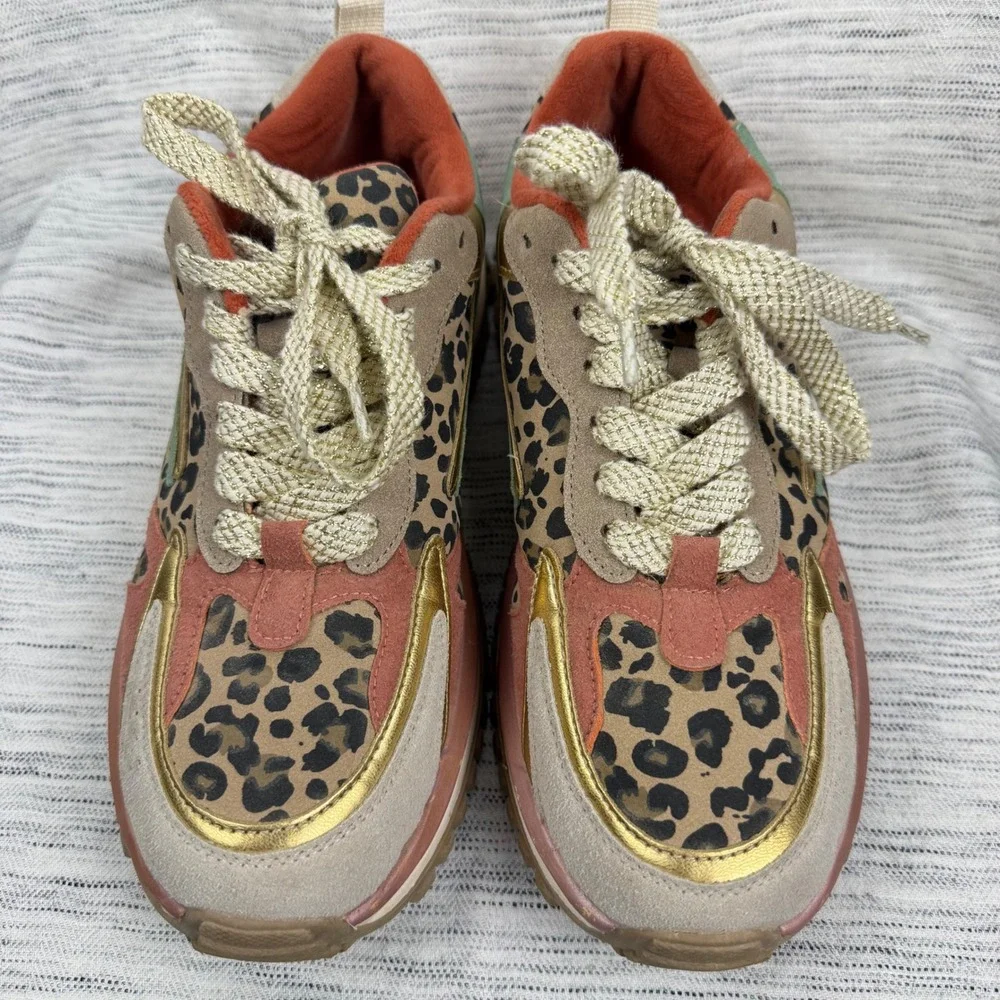 Blowfish Malibu Leo Leopard Print Sneakers Colorful Streetwear 7 Festival Pastel